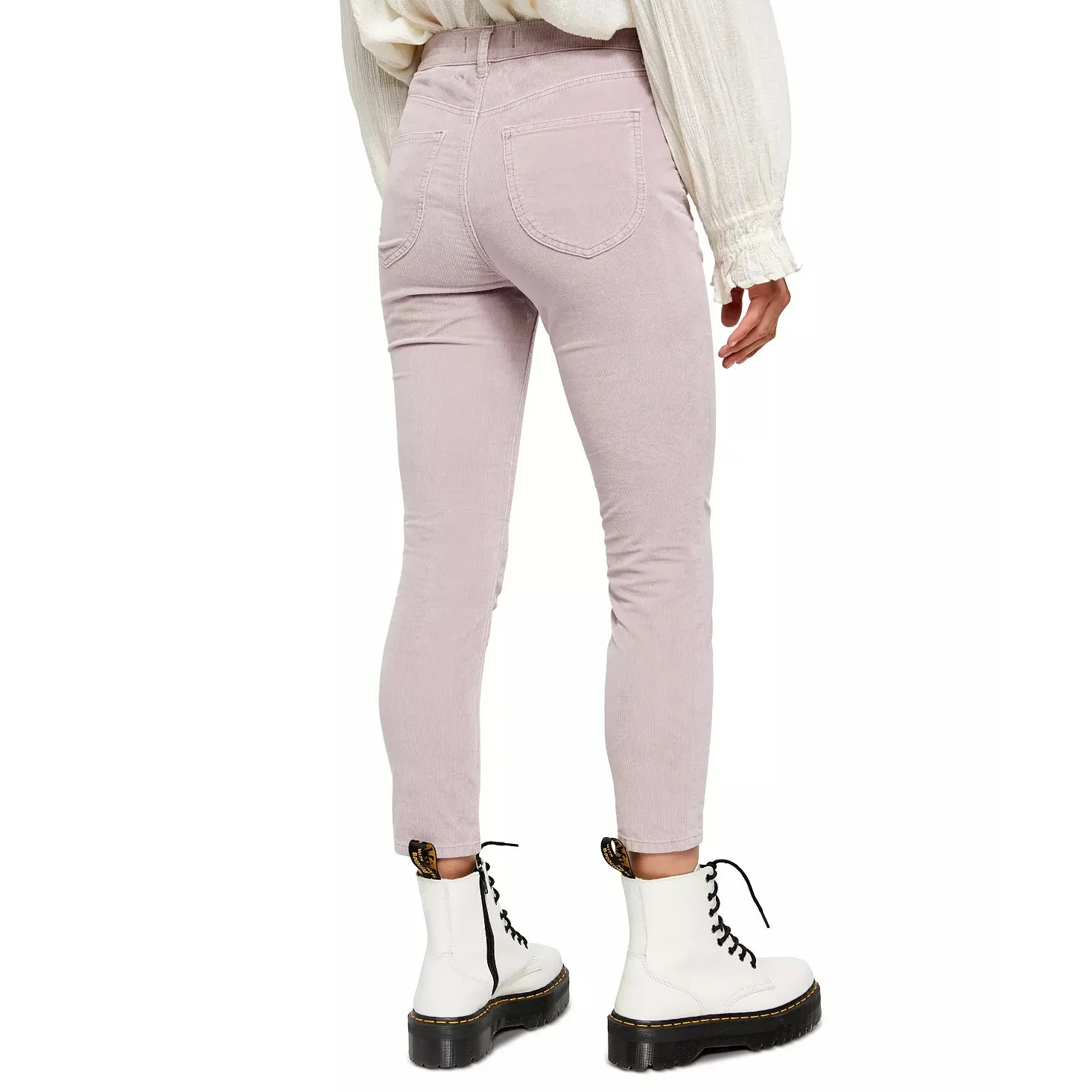 Free People Womens Jeans Size 24 Sun Chaser Corduroy Skinny‎ Periwinkle Lavender - Image 3