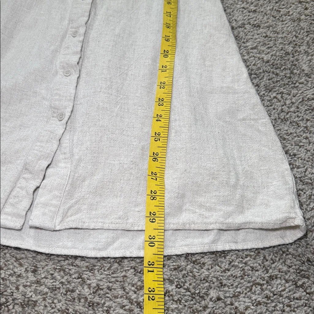 FORE Women's Beige Linen Button - Image 7