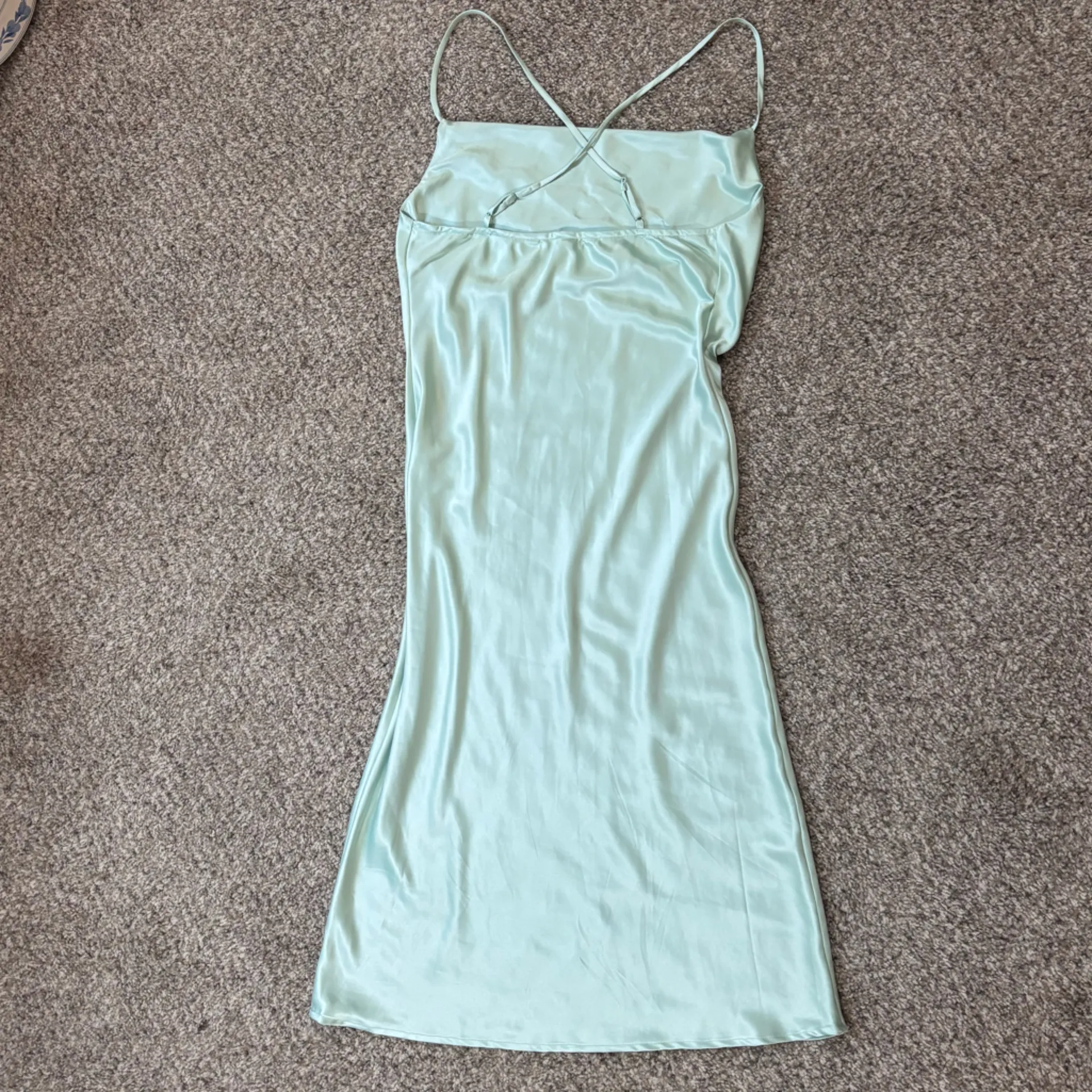 Timing Silky Mint Green Midi Dress - Image 6