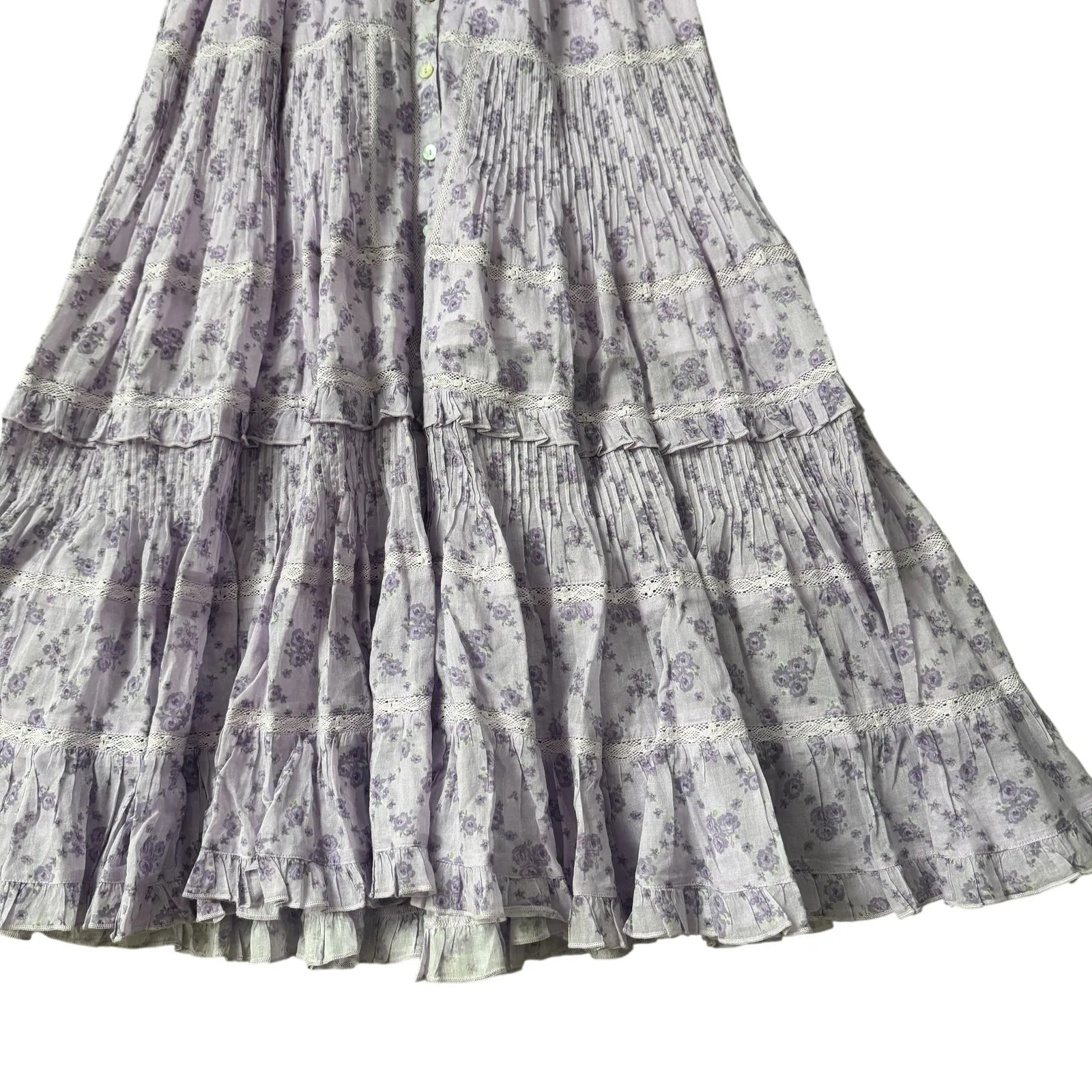 LoveShackFancy Purple Floral Maxi Dress - Image 5
