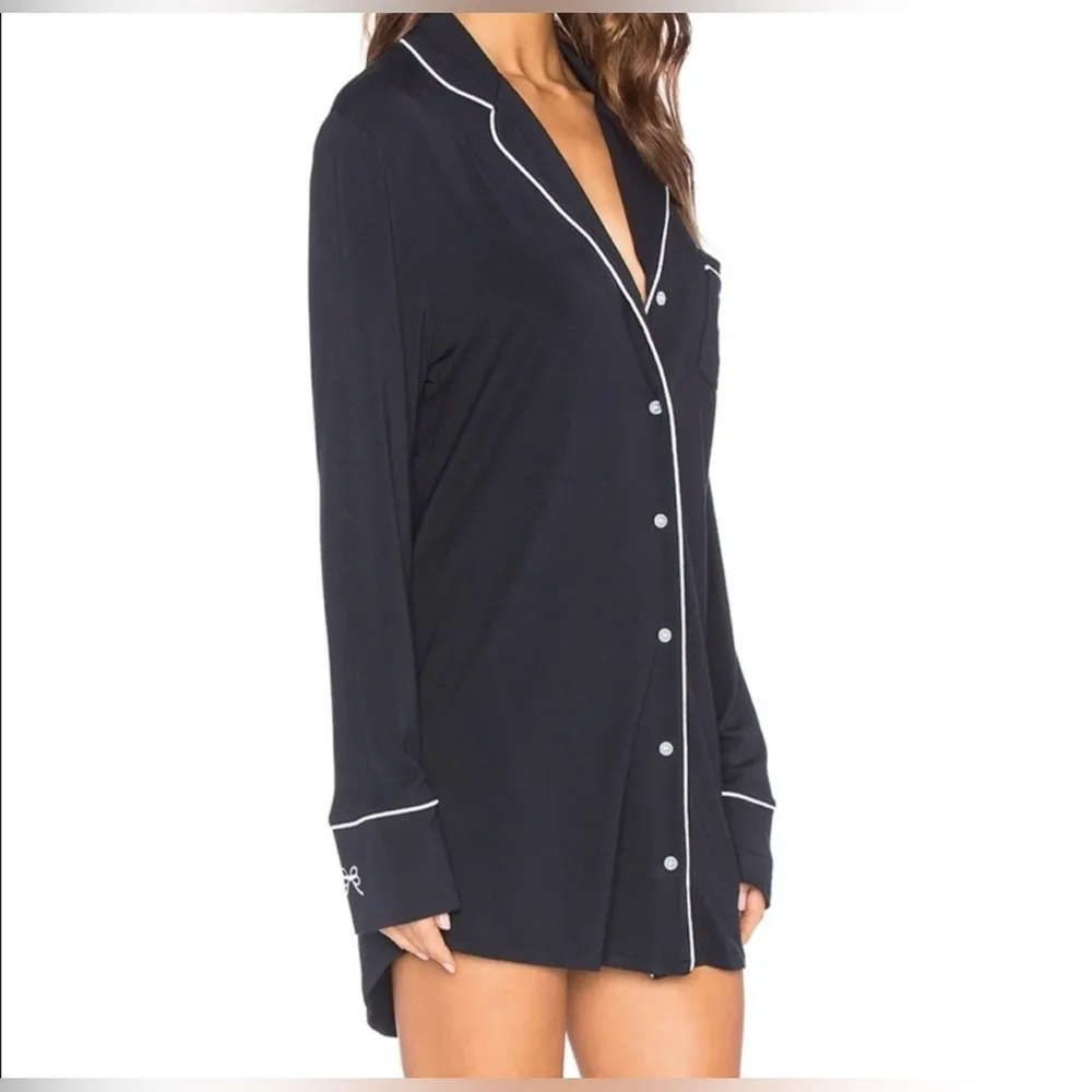 Wildfox Couture‎ Let's Spend The Night Together Black Sleep Shirt Medium - Image 4