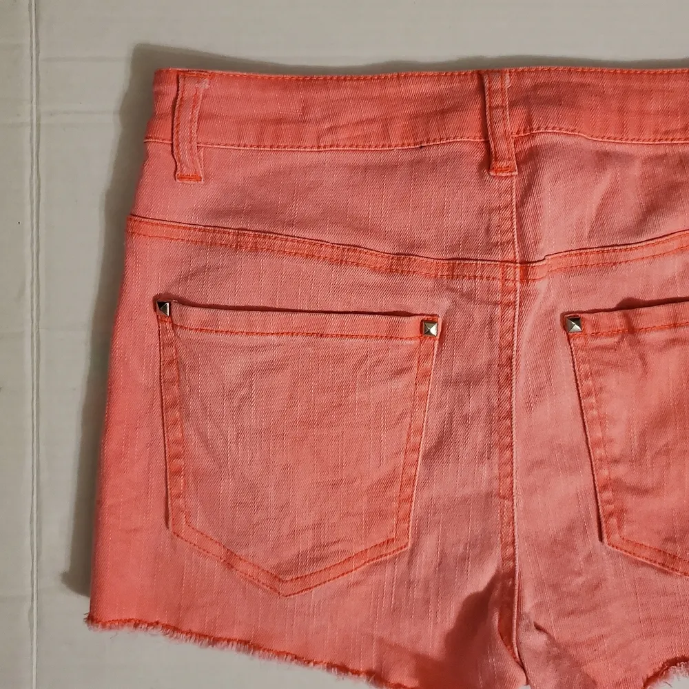 Forever 21 Pink Premium Denim Cut Off Shorts - Image 7