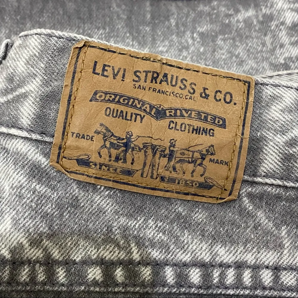 Rare Vintage Levi’s Black Acid Washed High Waist Denim Pencil Skirt Size 9 - Image 8