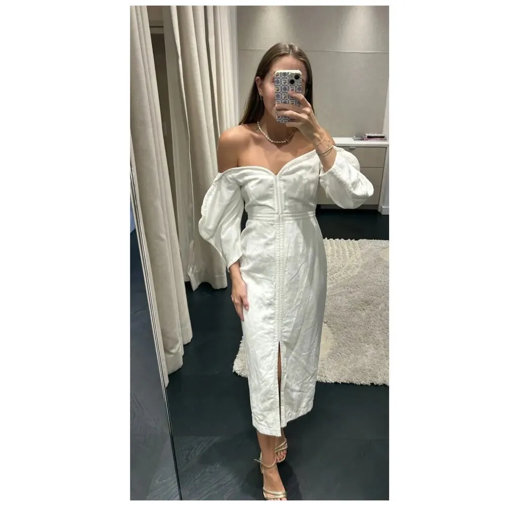 NWT Mara Hoffman Ivory Leonara Dress Size 2 - Image 5