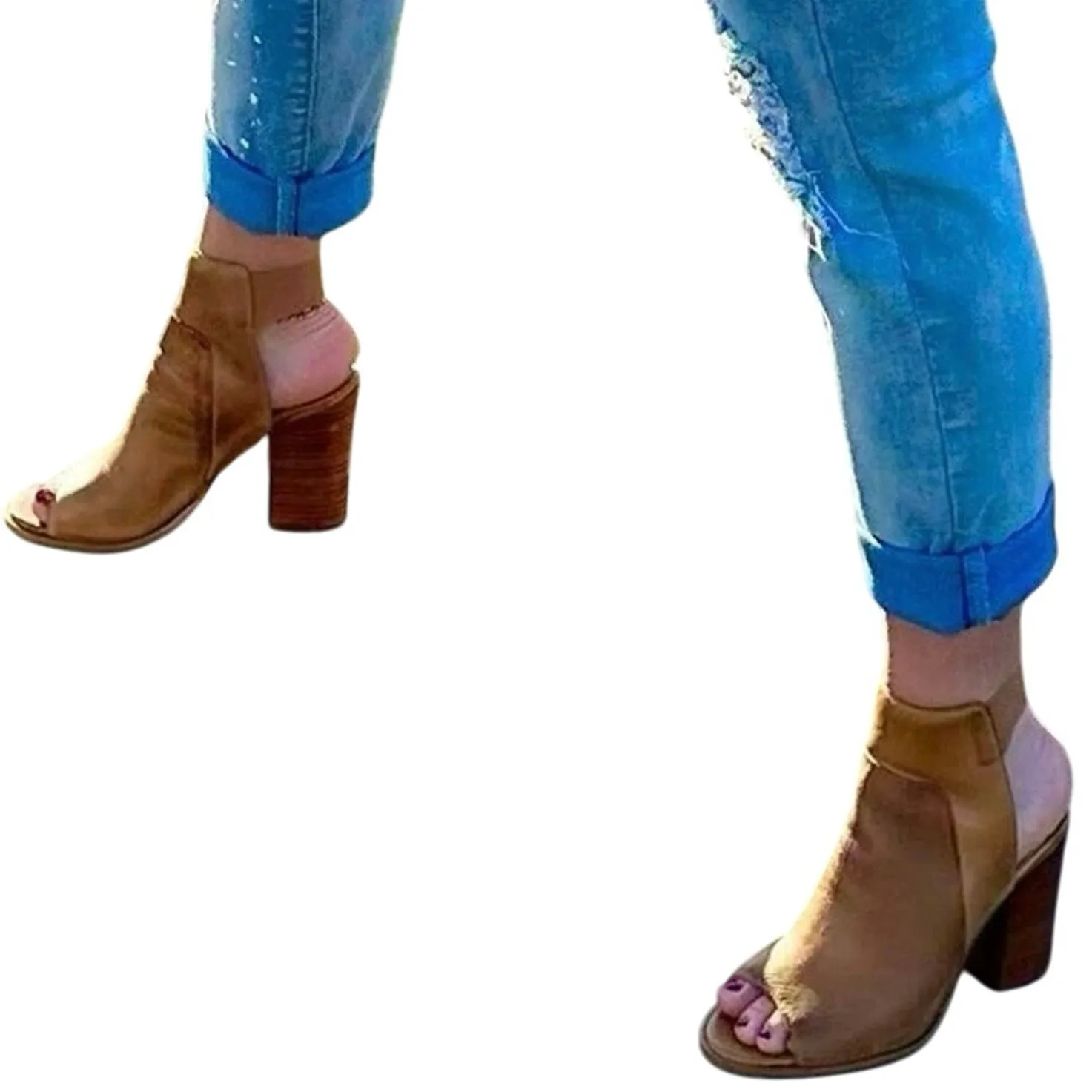 DIBA TRUE Inner Peace Luggage / Tan Bootie Sandals Size 10 New in Box MSRP $139 - Image 7