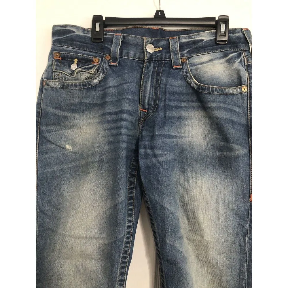 True Religion Jeans Womens Pockets Straight Leg Denim 32 Waist Measures‎ 36" Y2K - Image 2