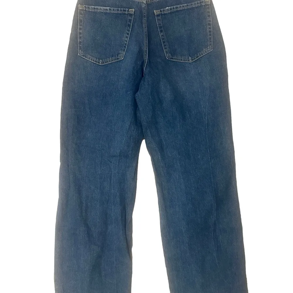 Y2K High Rise Wide Leg Distressed Baggy Blue Jeans 4/27R Boho 90s Grunge Denim - Image 2