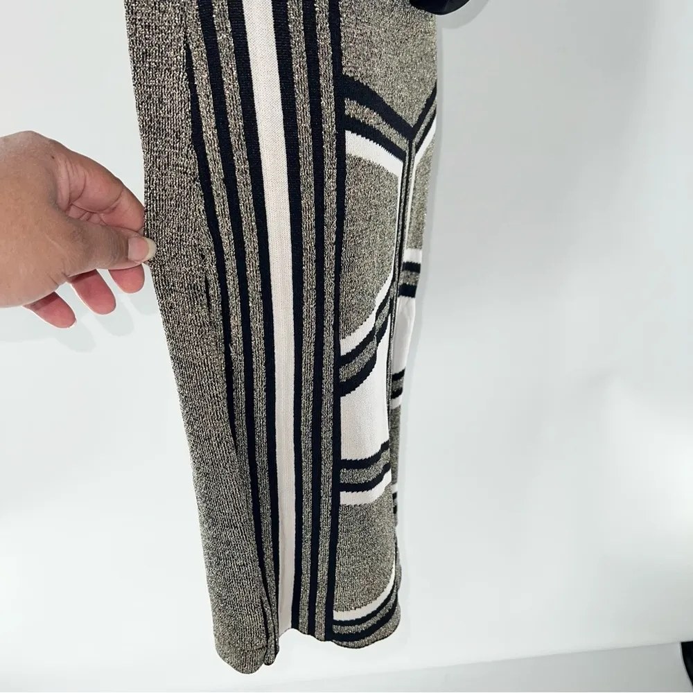 XOXO Women's Dress Chiffon Bloused Lined Top w/Metallic Knit Patterned Skirt-M - Image 10