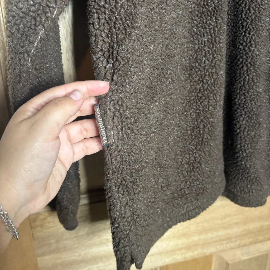 Columbia women’s boho Chocolate Brown Fleece Pullover size S - Image 2