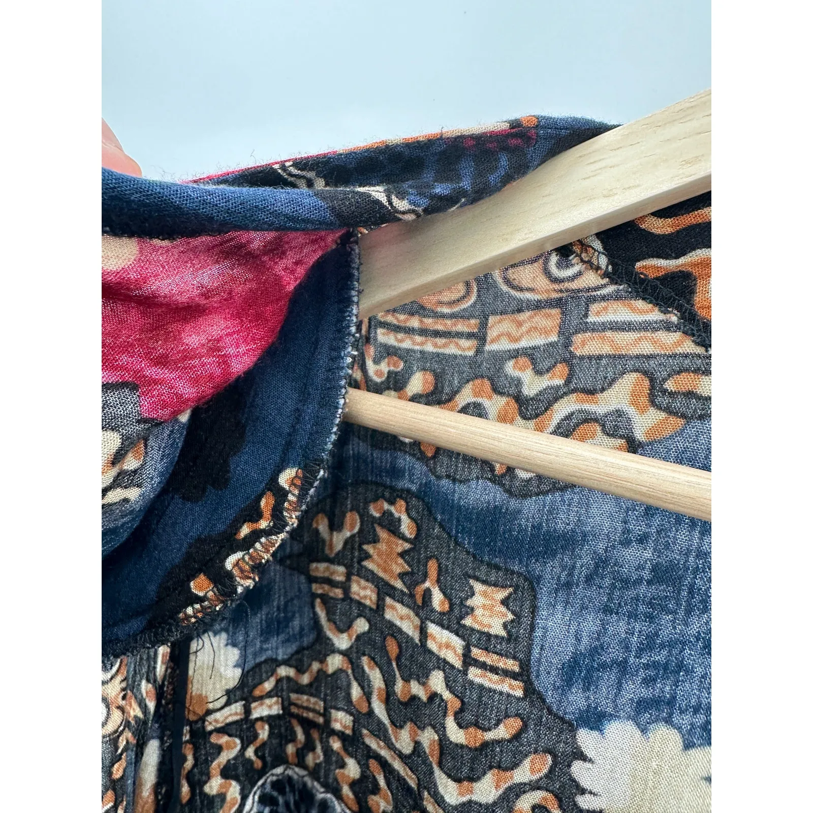 Options Button Cardigan Women 18 Printed Open Front Rayon Artsy Unique Jacket - Image 6