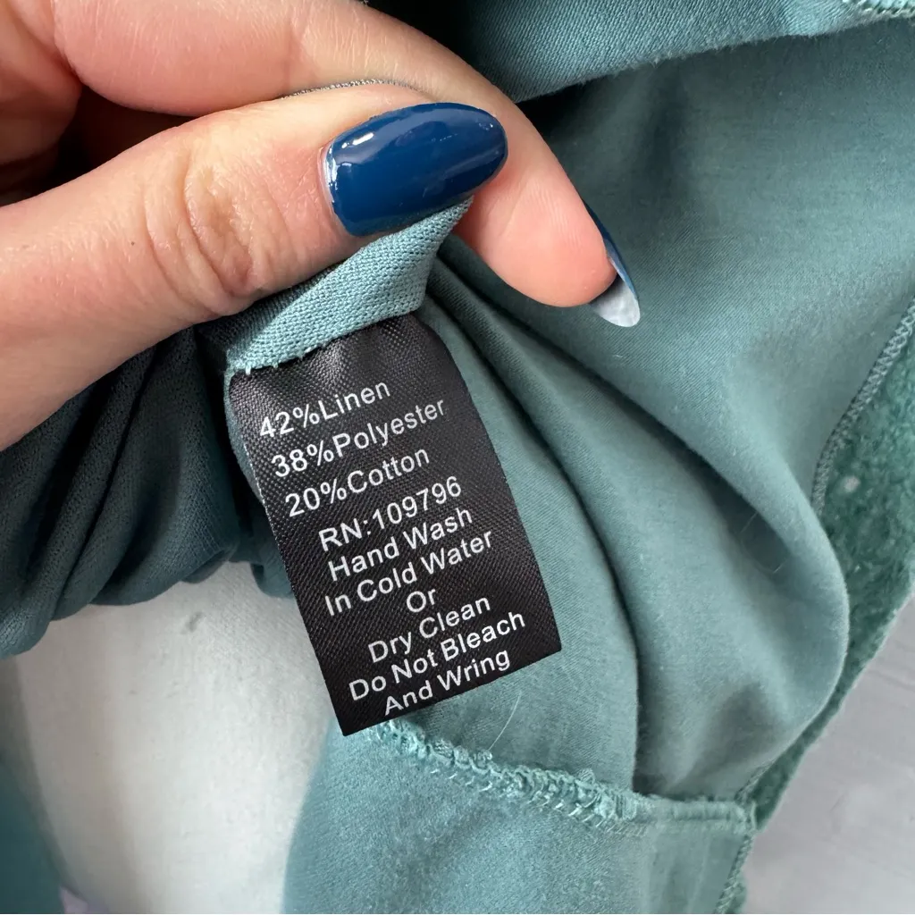 Pretty Angel Teal Knit Layered Dress Tunic Asymmetrical Lace Whimsical Fairycore Blue Size L - Image 7