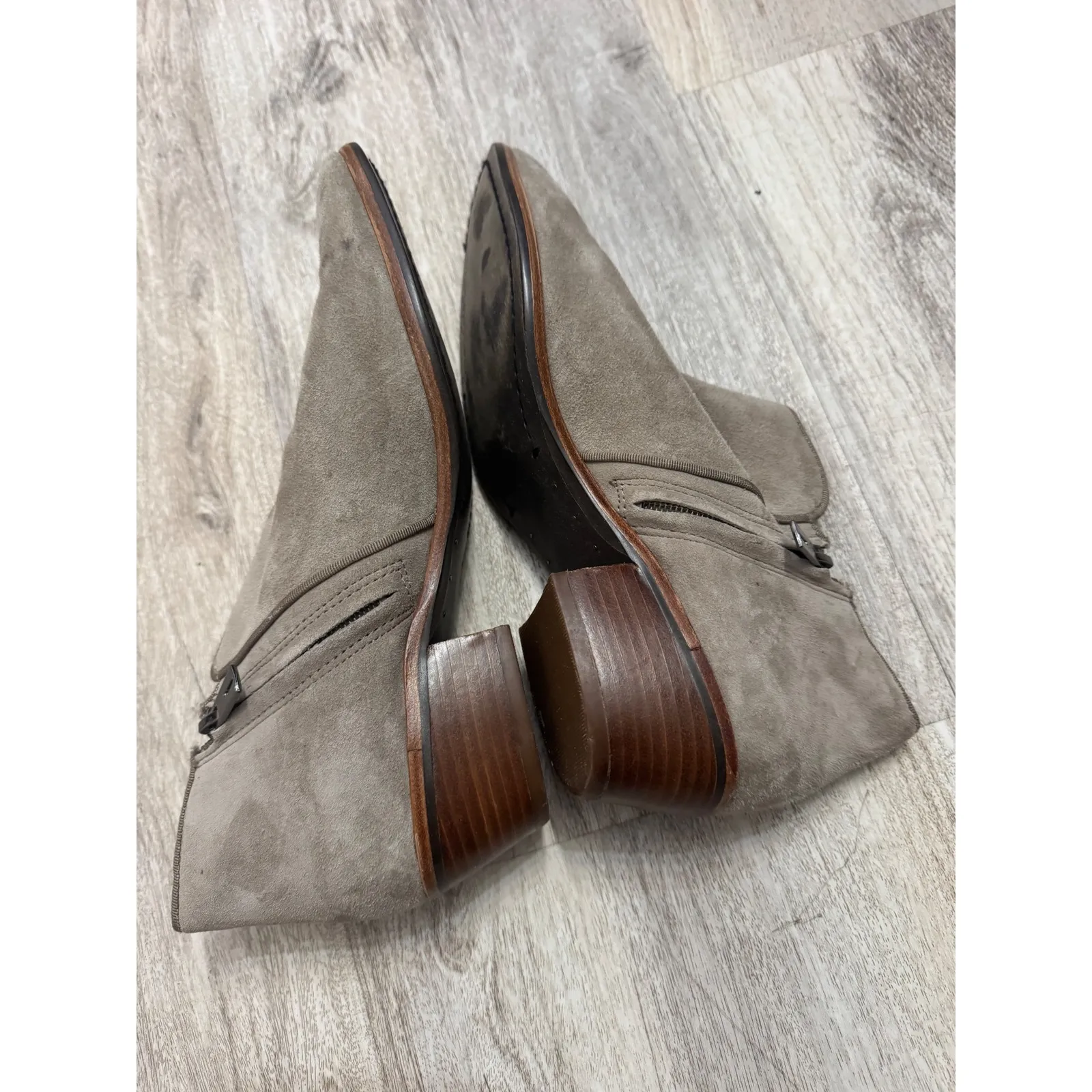 Sam Edelman Petty suede short ankle boots in grey Size 8 - Image 3