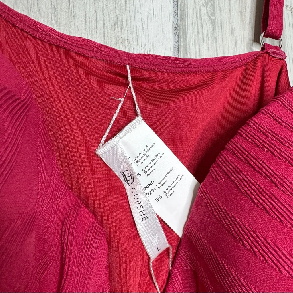 Cupshe NWT  Shirley Jacquard Underwire One Piece Swimsuit Cheeky size L Large - Image 9