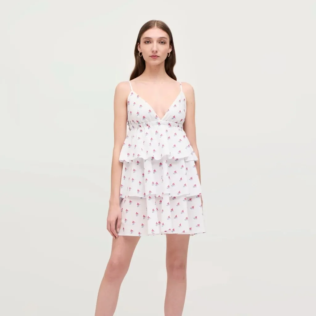 NWT HILL HOUSE HOME The Gigi Dress in Love Boats Cotton - Image 3