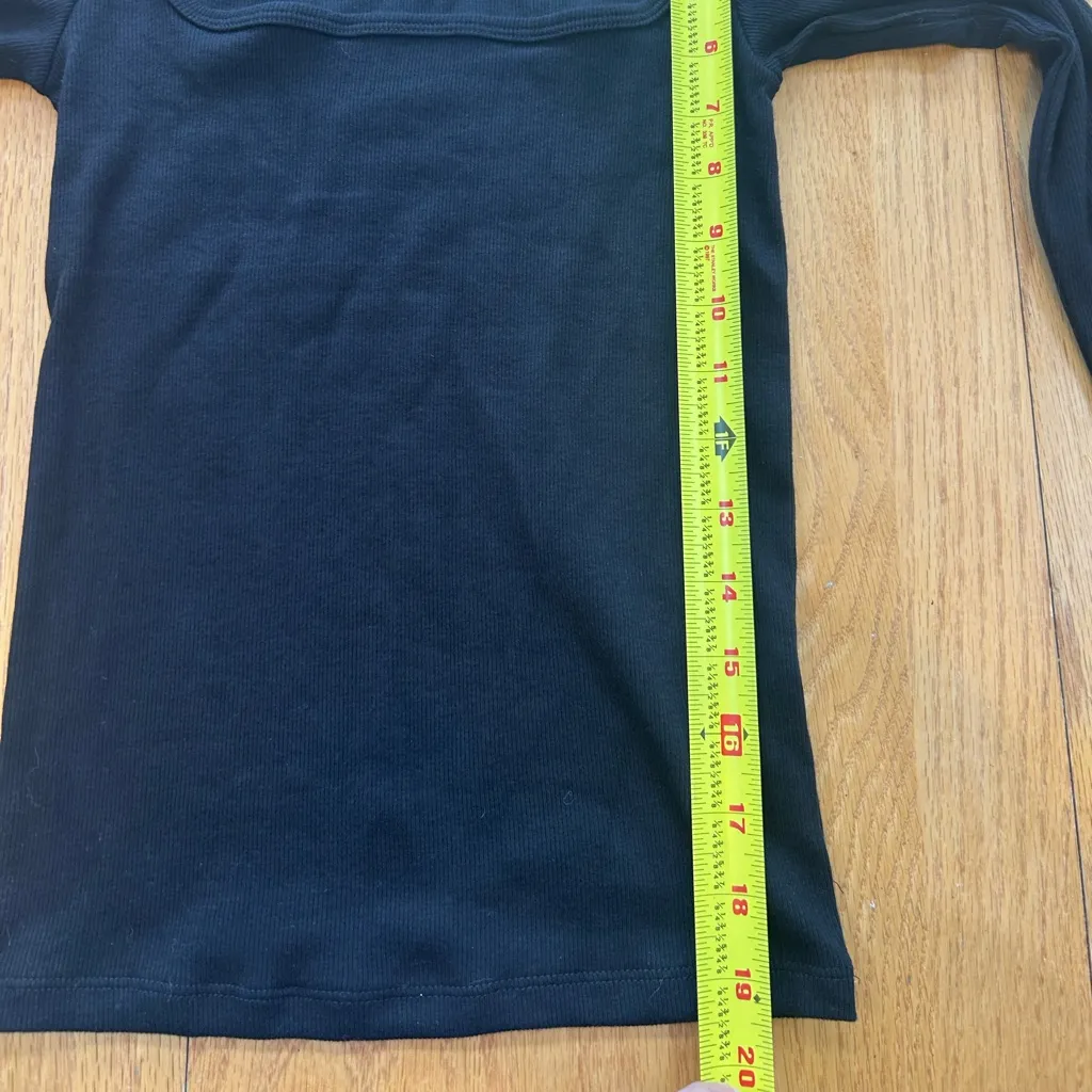 Aritzia TNA Homestretch Top Women's Size 2XS Square Neck Ribbed Black - Image 5