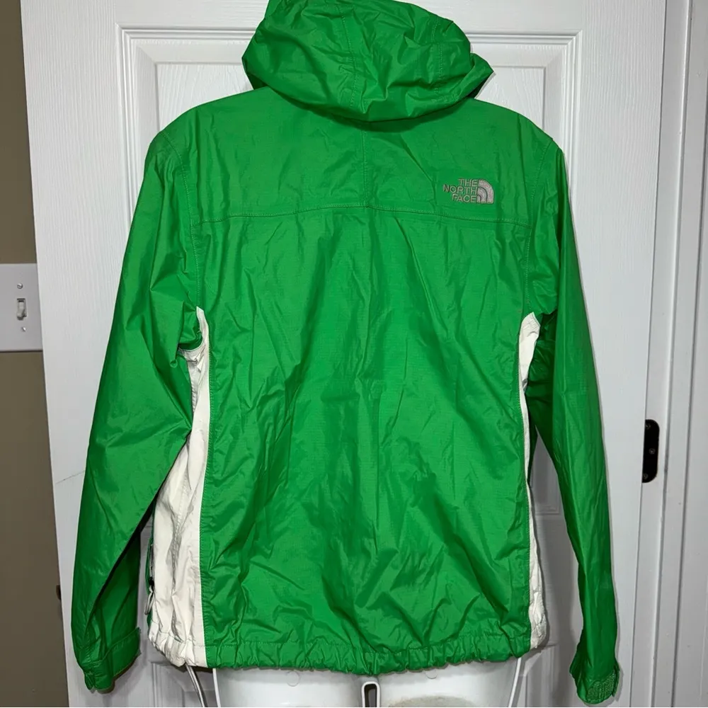 THE NORTH FACE Hyvent Kelly Green Hooded Rain Jacket Windbreaker 2012 Womens XS - Image 4