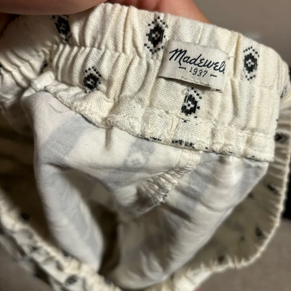 MADEWELL Pull-On Shorts in Diamond Dot 100% Cotton Pockets- Size Small - Image 9