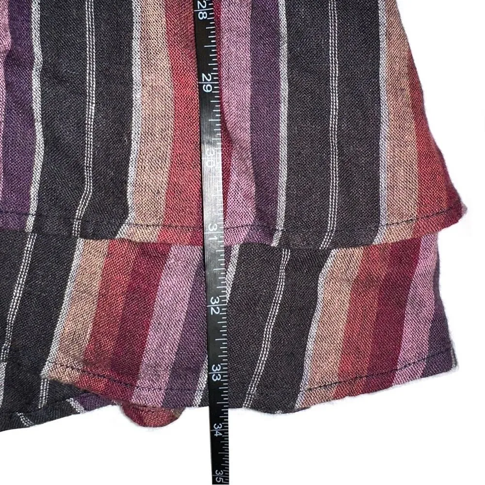 Rails Lucca Brava Stripe Linen Blend V-Neck Mini Dress SMALL - Image 8