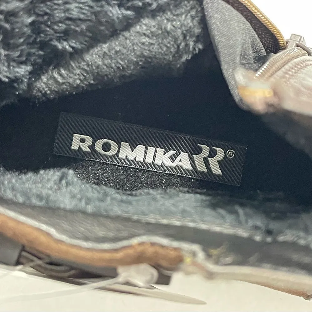 NWT Romika Women's Leather Topdry Tex Winter Boots Brown EU Sz 37 US 6 - Image 9