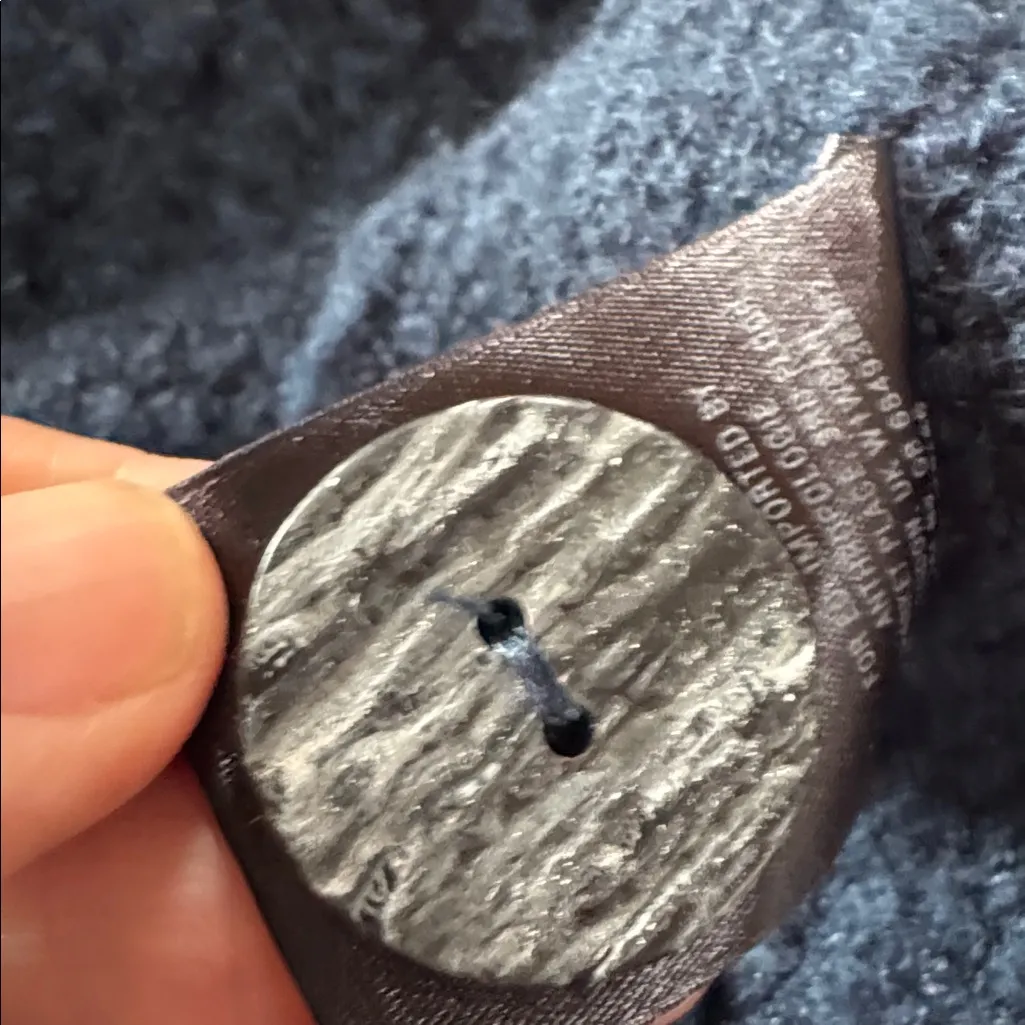 ANTHROPOLOGIE Angel of the North Cable Boucle Cowl Longsleeve Blue Sweater L - Image 16