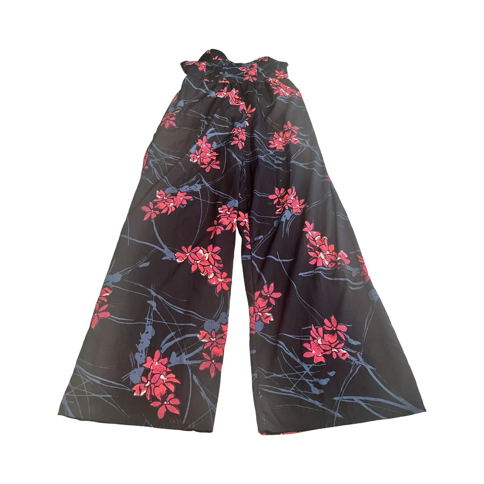 Band Of Gypsies Floral Black Red Bustier Wide Leg‎ Jumpsuit Medium - Image 4