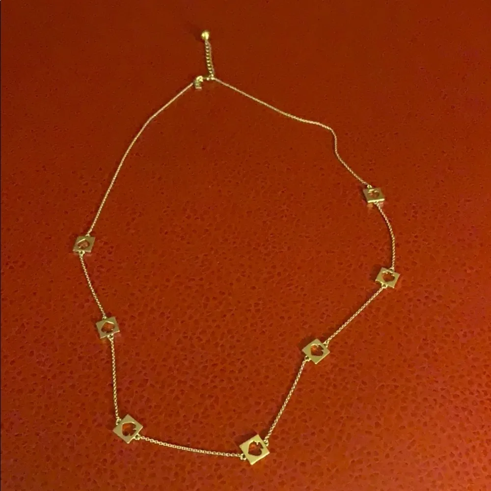 Kate Spade Silver Hole Punch Out Long Necklace - Image 3