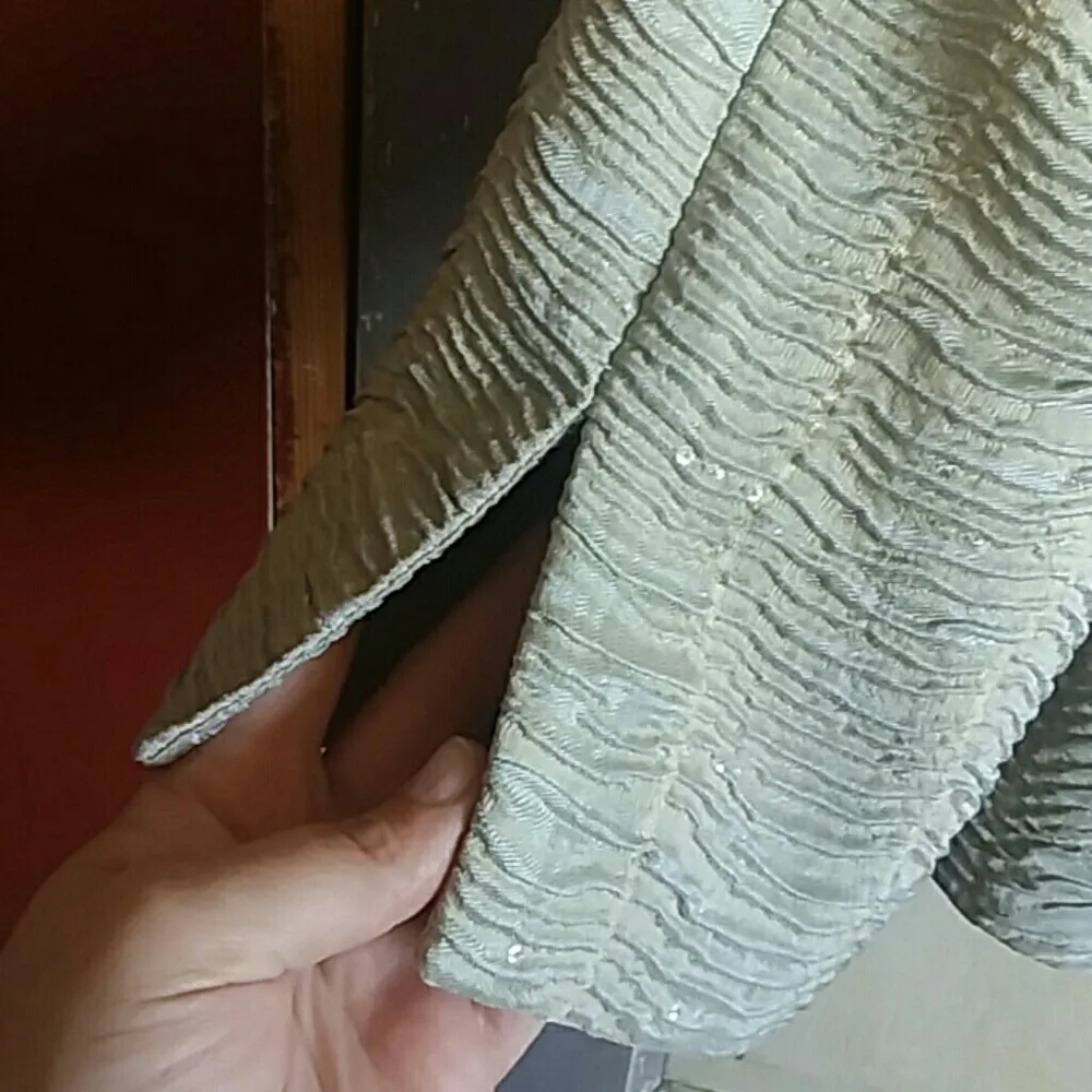 Carmen Marc Valvo Textured Blazer With Sequins - Image 3