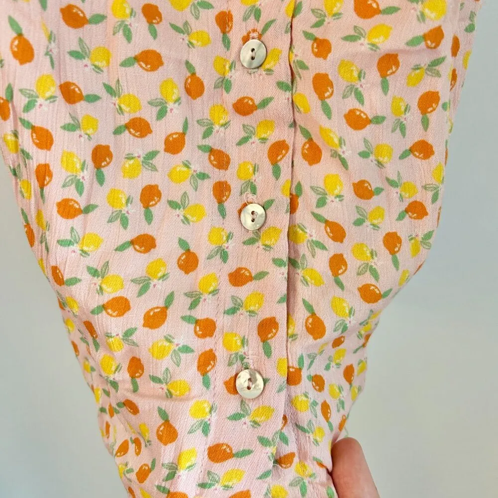 Dippin’ Daisy’s Pink Orange Freshly Squeezed Cut Out Dress Size S NWT - Image 7