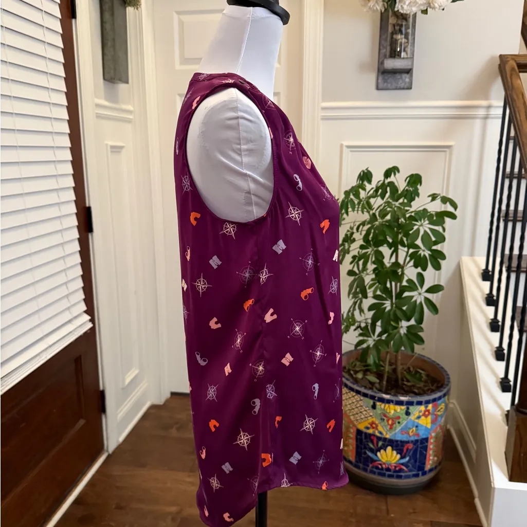 ModCloth NWOT Compass Navigation Blouse with Button Detail on Shoulders - Image 4