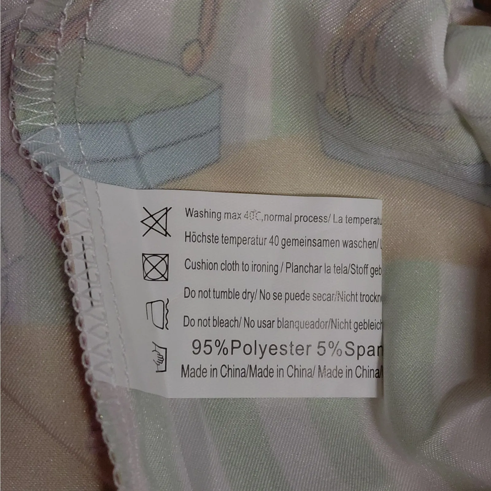 Womens Satin Pajama Set Size Large Whimsical Animal Print Cottagecore Sleepwear - Image 9