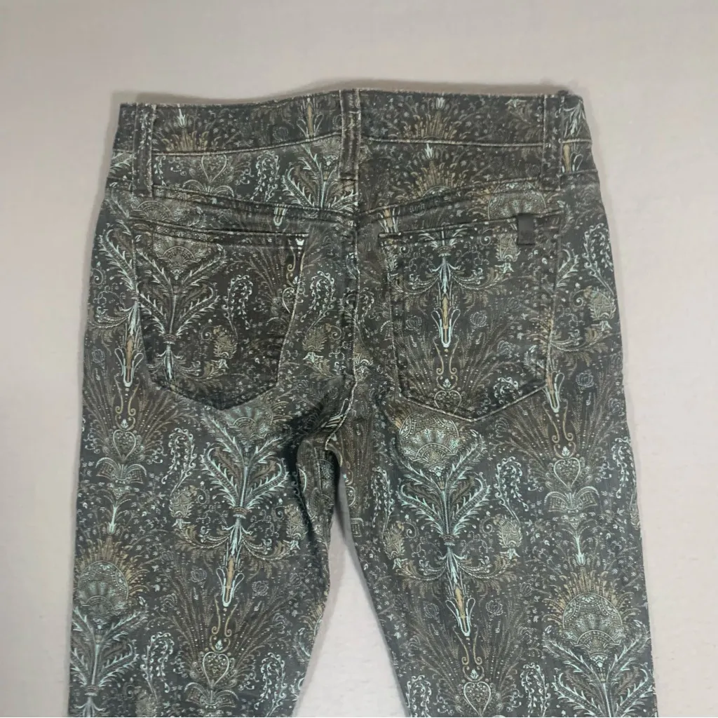 Joe's Jeans Black and Gray Skinny Jeans Baroque Pattern Ladies Sz 24 - Image 5