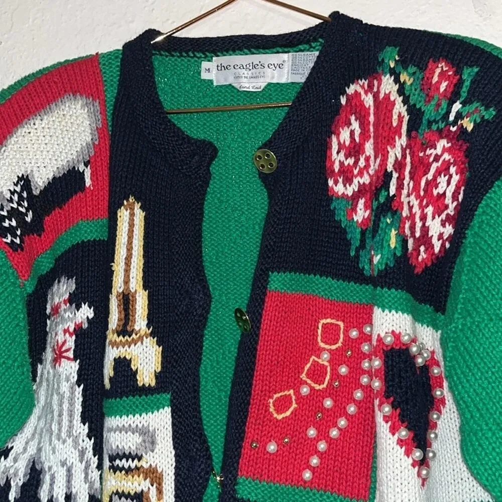 Eagle's Eye • Ugly Christmas Cardigan • ugly Christmas sweater • Size M - Image 3