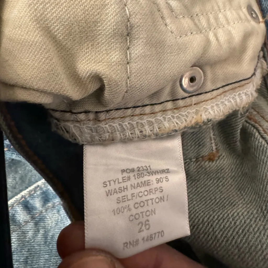 REDONE 90’s High Rise Zipper Women’s Denim Cotton Blue Ankle Jeans Size 26 - Image 12