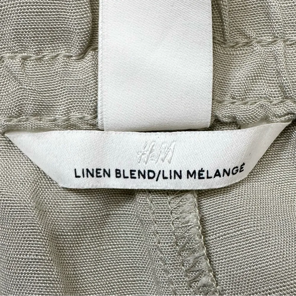 NWT H&M Linen Blend Drawstring Pull On Jogger Pants, Sz Large - Image 8