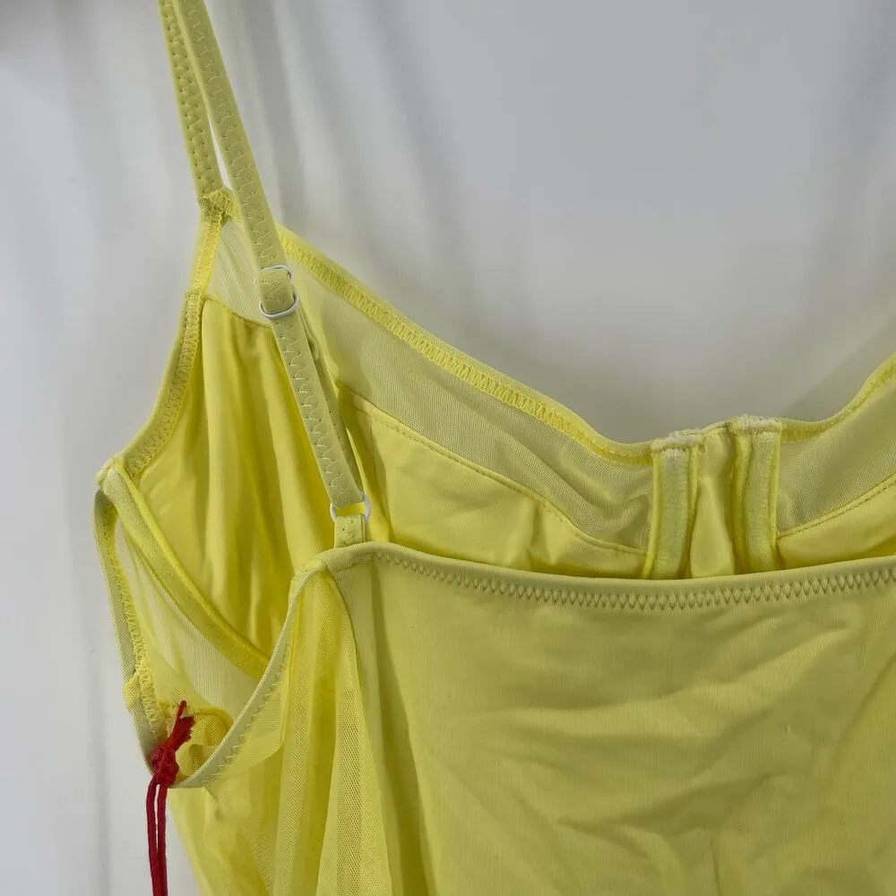 SOLID & STRIPED Swimsuit Size Large One Piece NWT The Spencer Banana Mesh Swim - Image 9