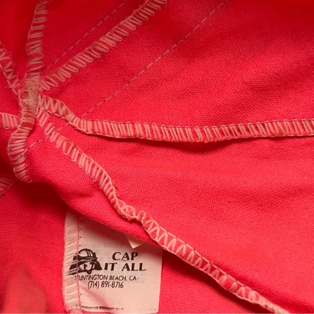 Trek Red Cycling Cap with Rainbow Stripe Pink - Image 8