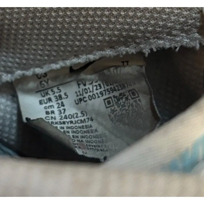 Nike Air Force 1 Shoes FV5948-107 White Aquarius Blue Sneakers 6Y Women’s 8 - Image 8