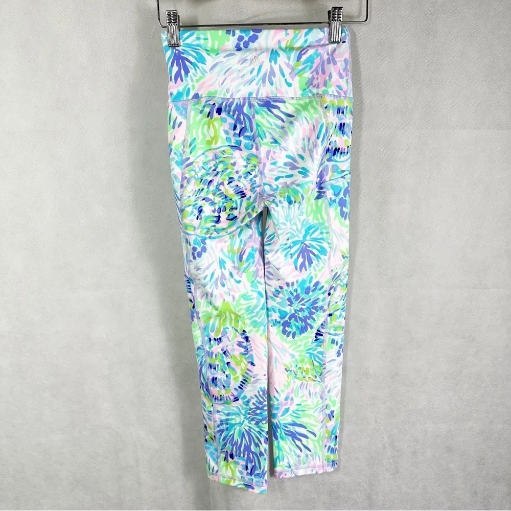 Lilly Pulitzer Weekender High Rise Cropped Legging Shell of a Party Size XXS - Image 3