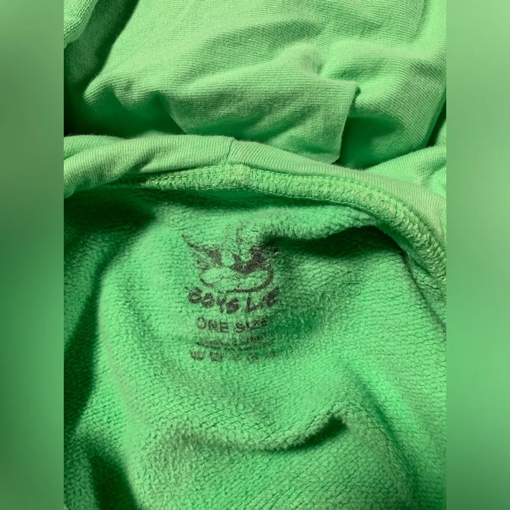 Boys lie baby you make me melt toxic hoodie green one size cropped - Image 6