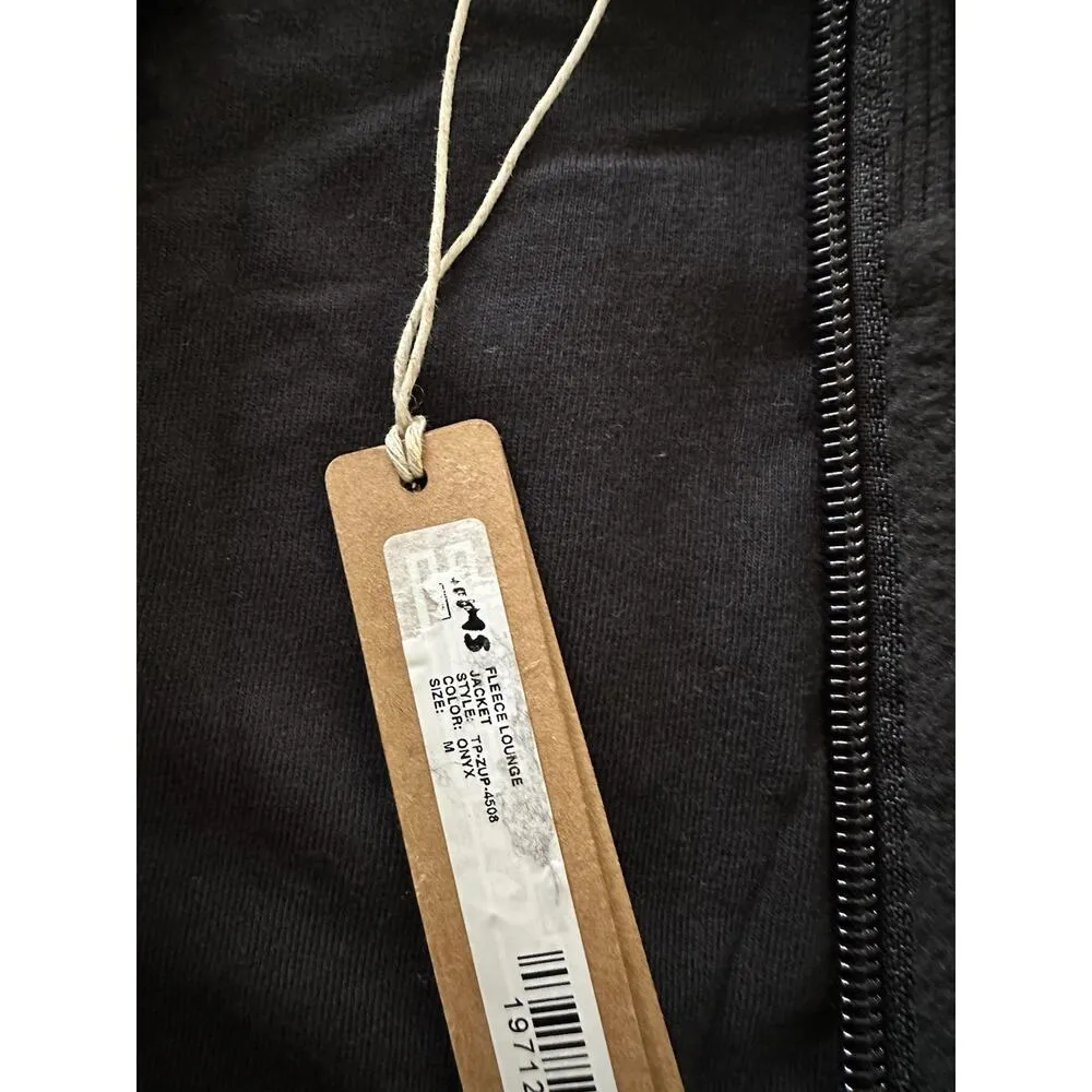 Skims NWT Boyfriend Fleece Lounge Jacket, Black Size Medium - Image 9