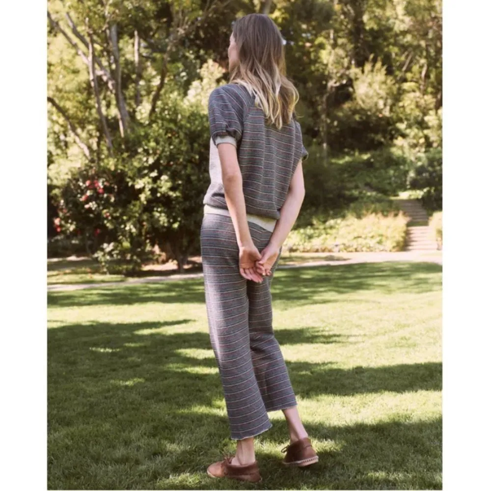 💕THE GREAT💕 Puff Sleeve Sweatshirt + Wide Leg Cropped Sweatpant Large L NWT - Image 7