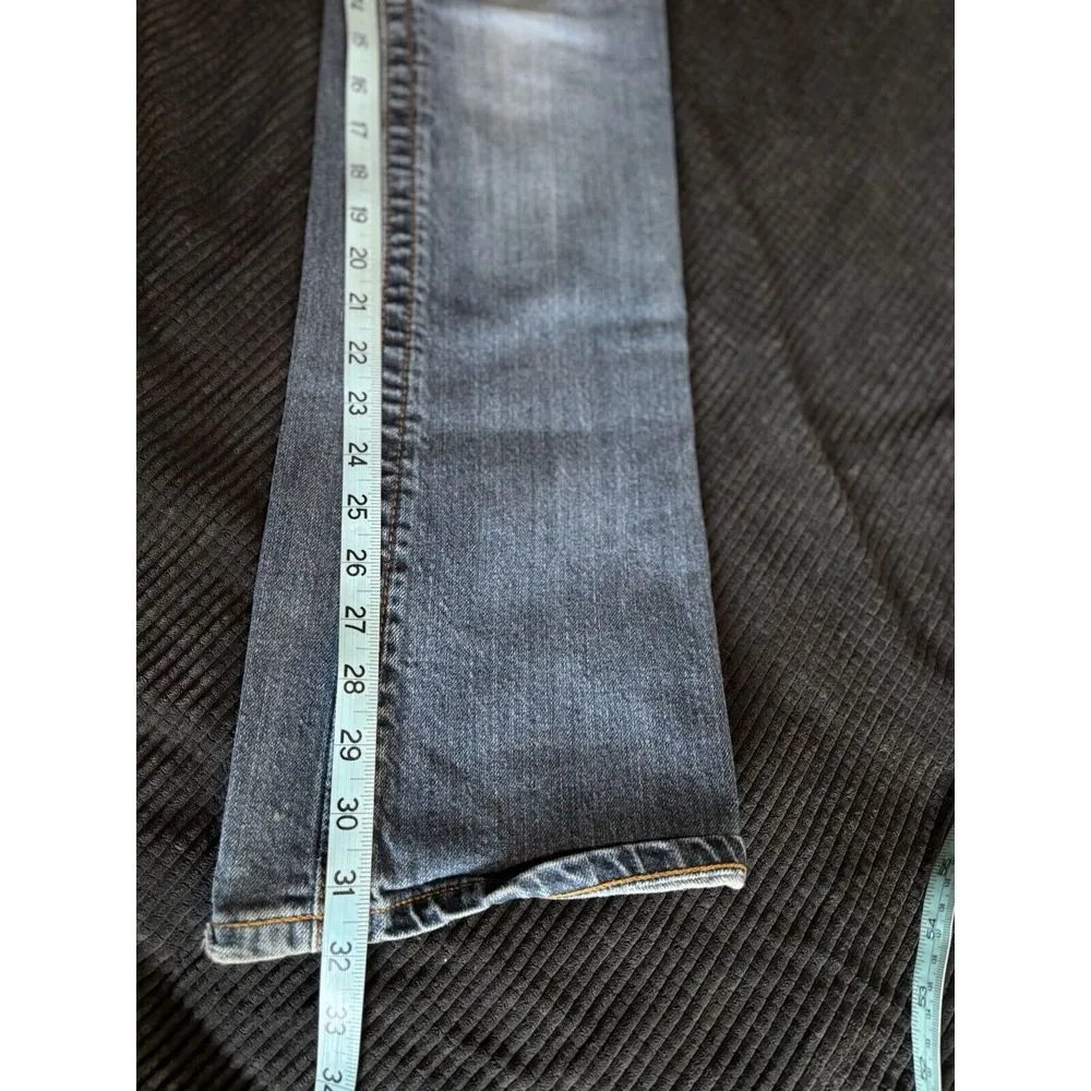 SEVEN 7 Denim Med Wash Denim Jeans Stitching Studs Size 30 Low Rise - Image 7