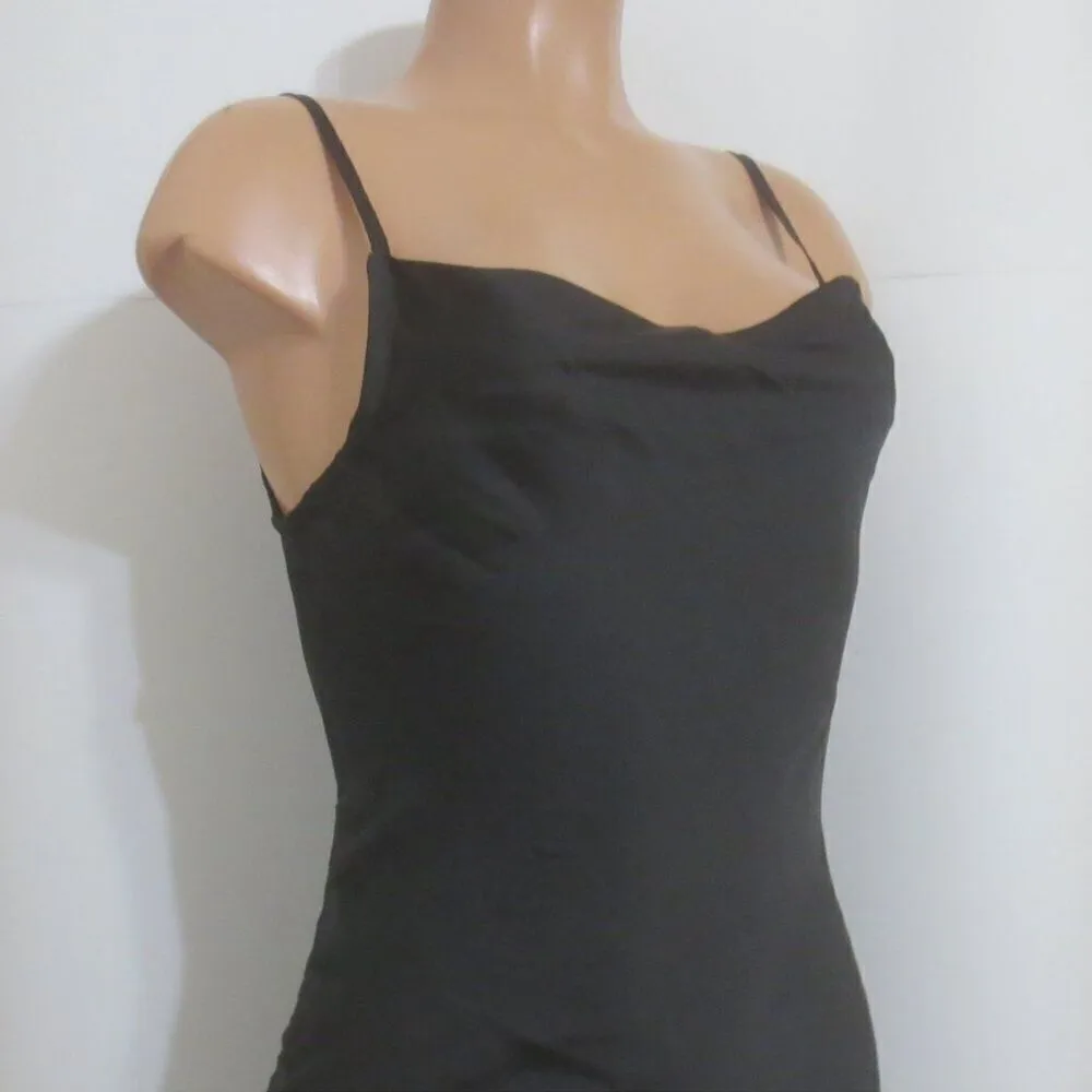 NWT Express Black Cowl Neck Ruched Side Tie Mini Slip Dress Size Small - Image 10