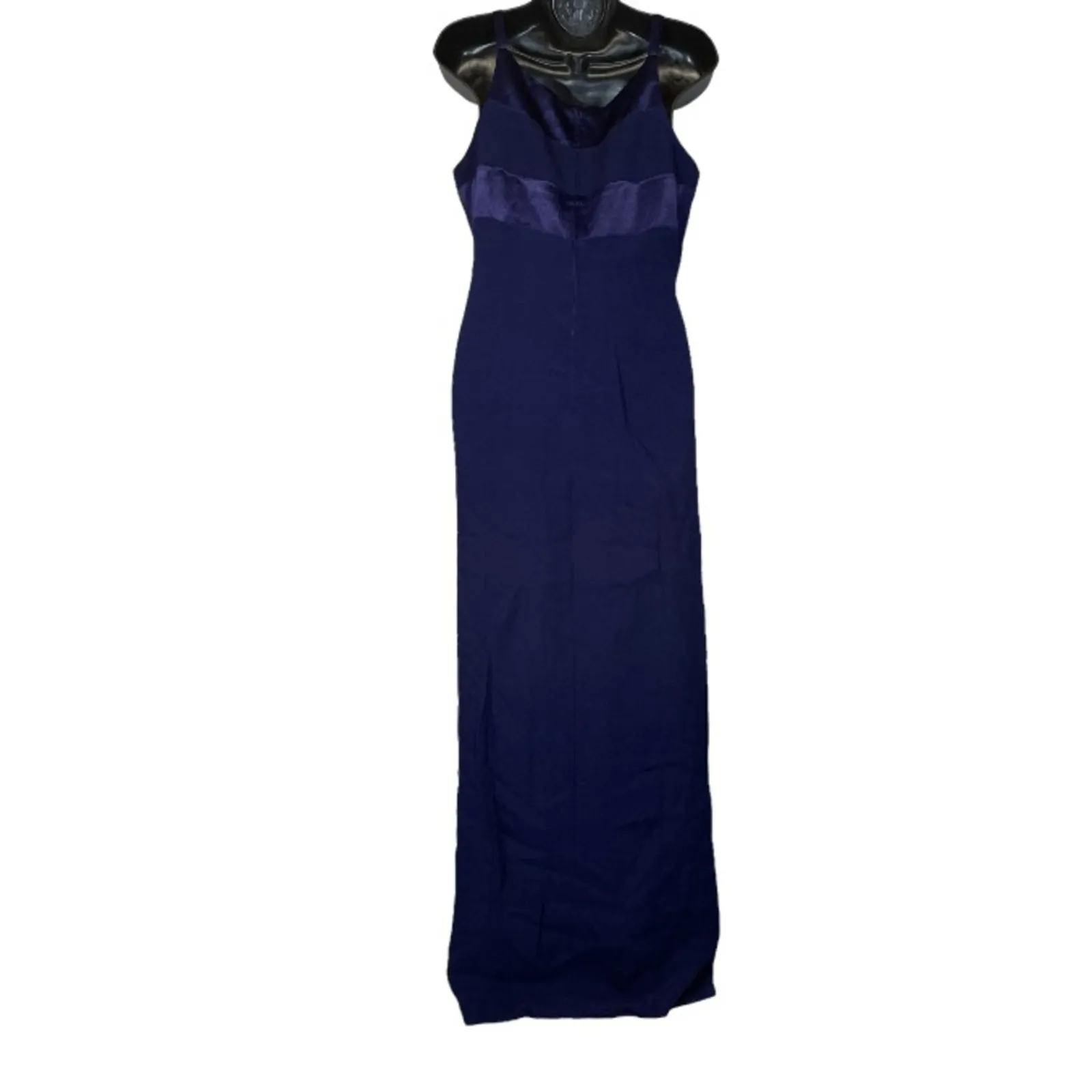 Vintage‎ Dave & Johnny Blue Purple Sleeveless Maxi Dress Size 12 - Image 4