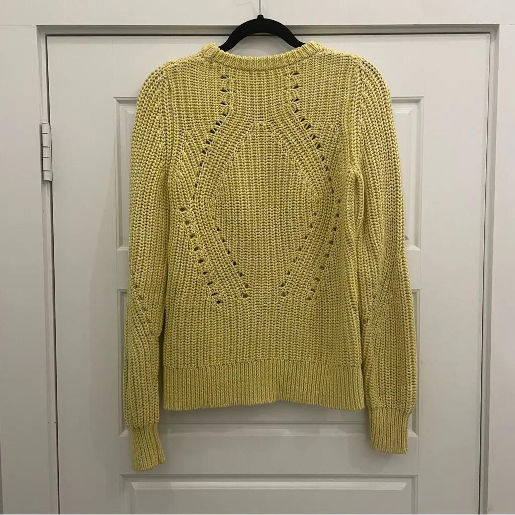 Lucky Brand Light Yellow Cable Knit‎ Sweater size Medium - Image 5