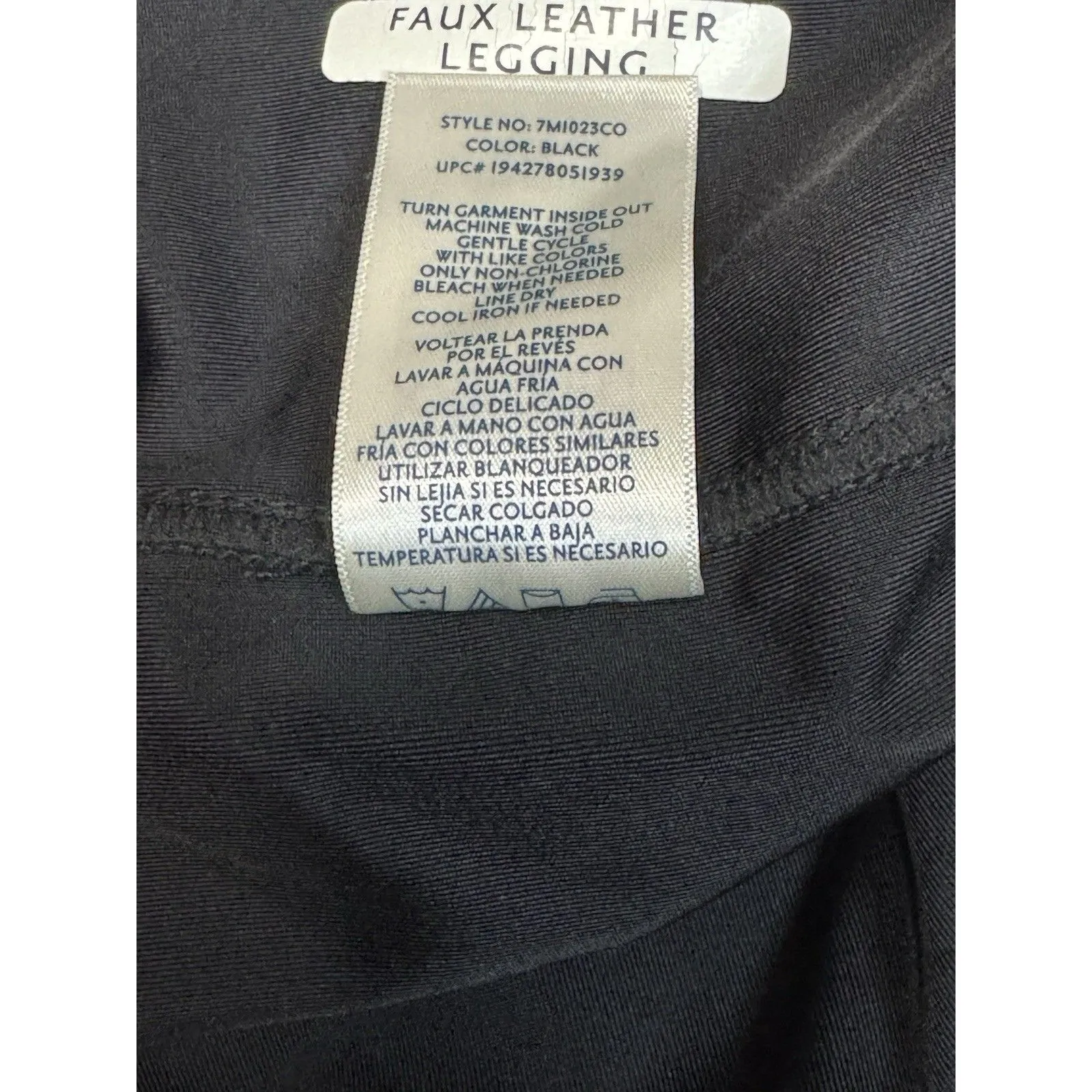 Seven Black Faux Leather Leggings Plus‎ Size XXL High Waist Size Edgy Clubwear - Image 8