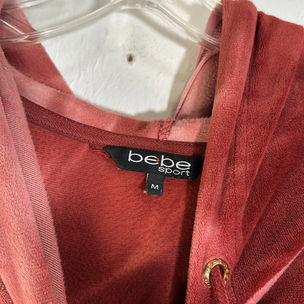 Bebe Burgundy Tie-Dye Hoodie - Image 2