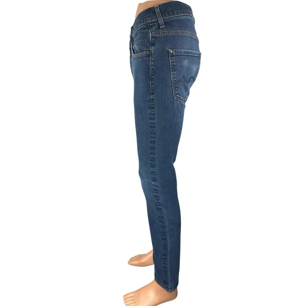 7 For All Mankind Paxtyr Men's Blue Foolproof Mid Rise Skinny Denim Jeans Sz 29 - Image 2