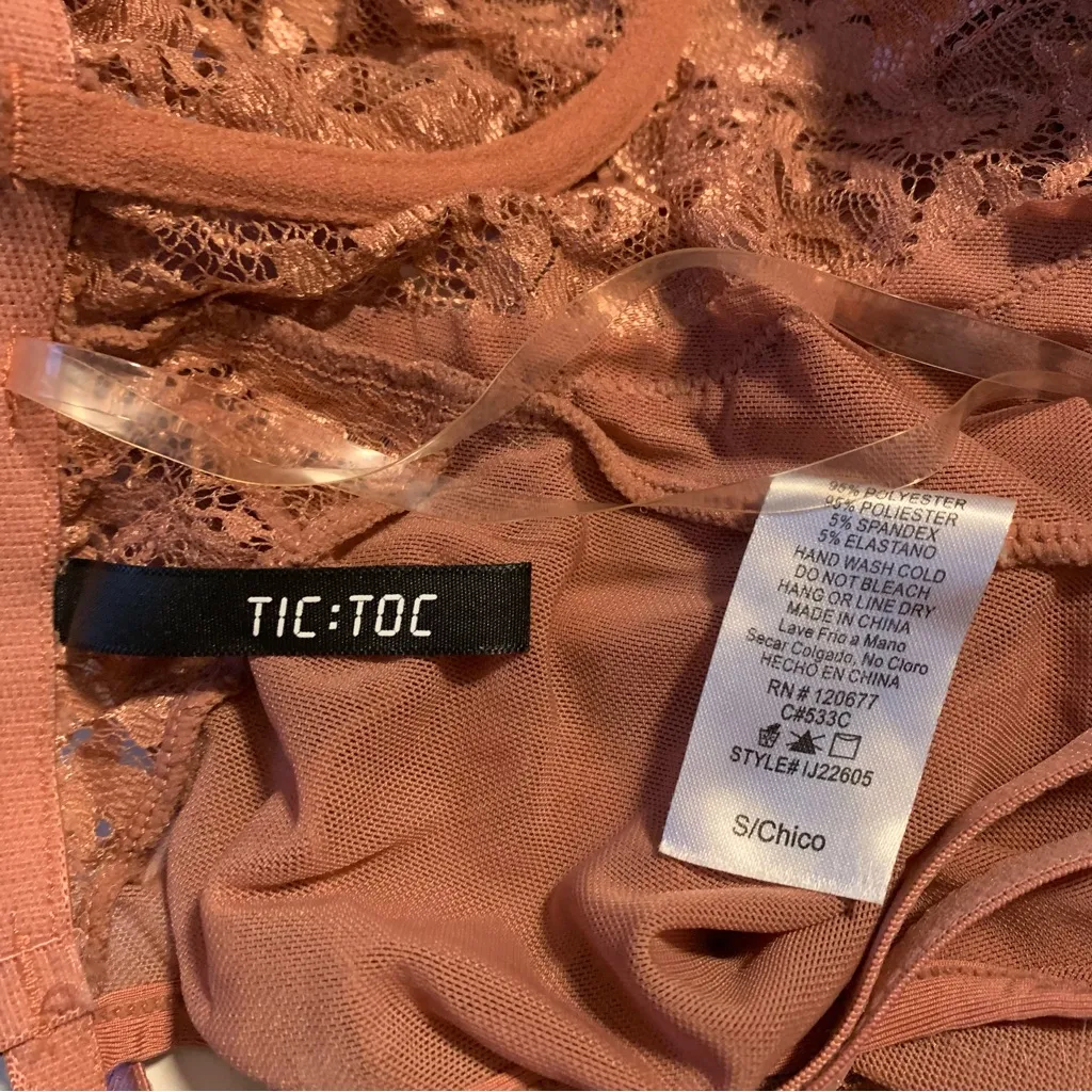 Tic Toc Mauve Lace Bodysuit - Image 7