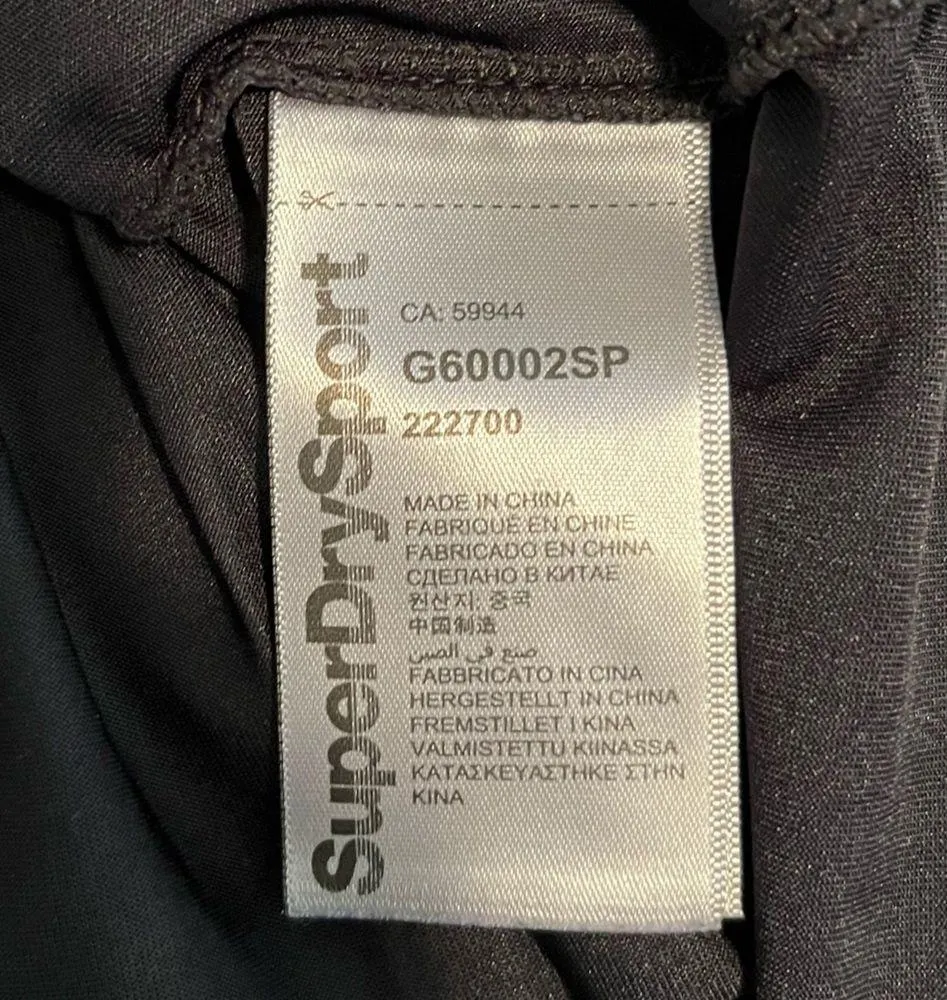 Superdry Tank Black Women’s SD Sport Fitspiration Racerback Tank Top Sz M GUC - Image 9